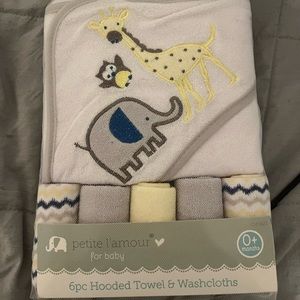 Baby hooded towel & wash cloths